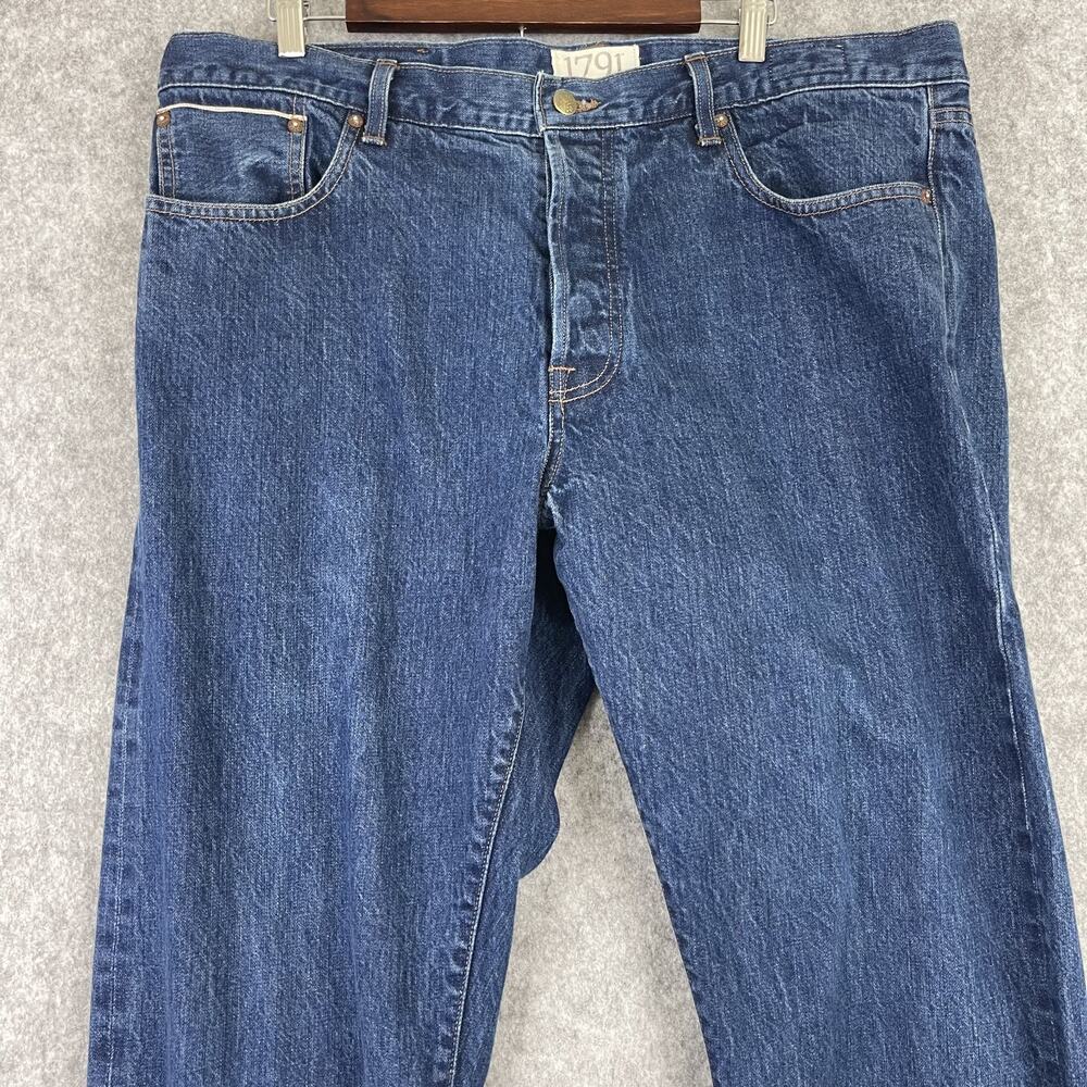 1791 Supply Co Selvedge Jeans Mens 38x29 Classic Leg Dark Wash Button Fly USA* - Picture 2 of 16